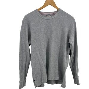 Relwen Thermal Shirt Grey Bi-Waffle Knit Long Sleeve Crewneck Mens Size M